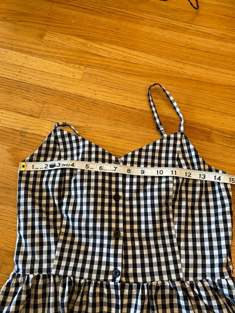 Reitmans Black and White Gingham Button-Front Sundress - Picture 10 of 12